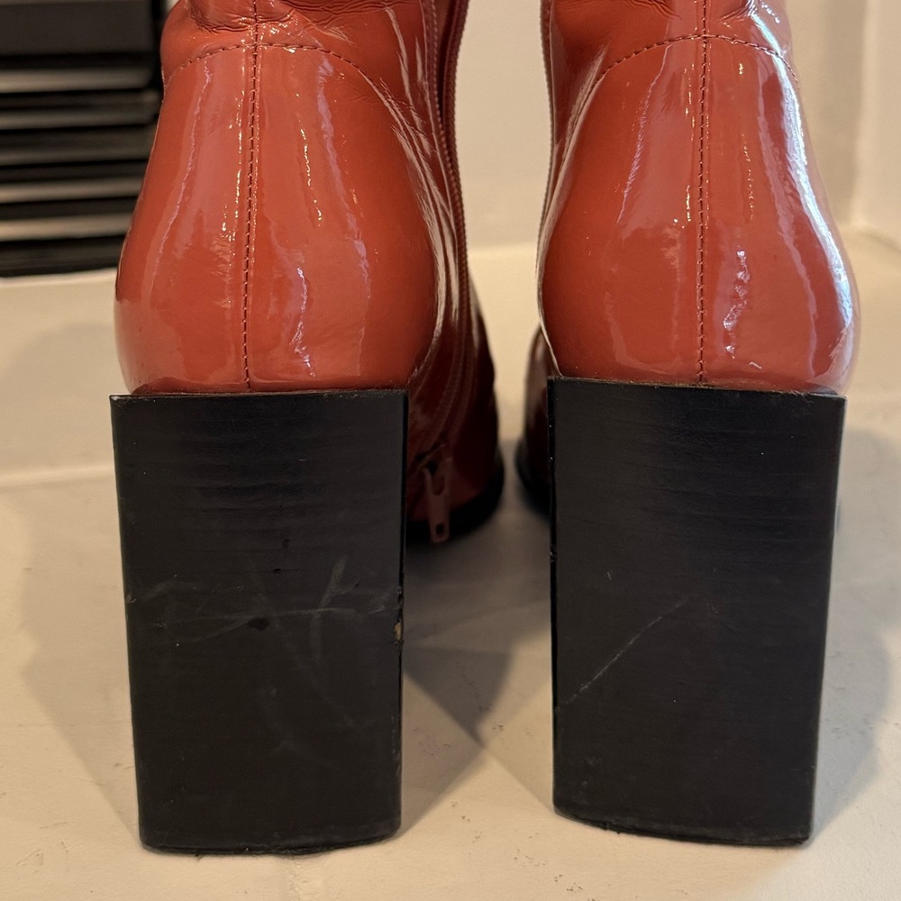 Jeffrey Campbell Glossy Coral Heeled Boots - Picture 6 of 6